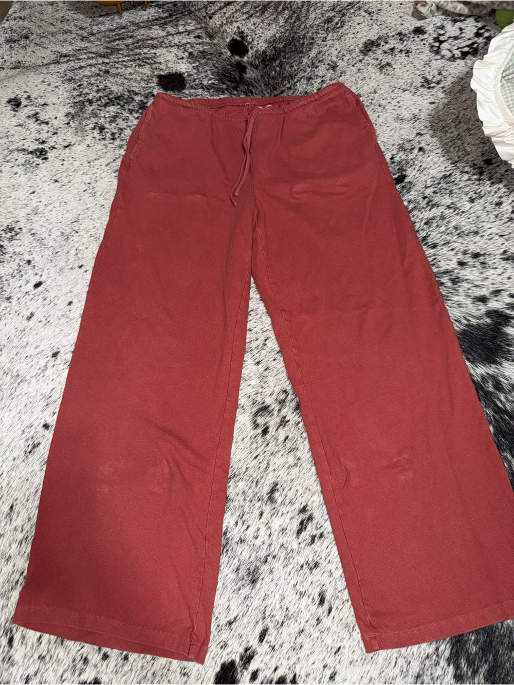 American Eagle Outfitters Kids Wide-Leg Joggers - Rust